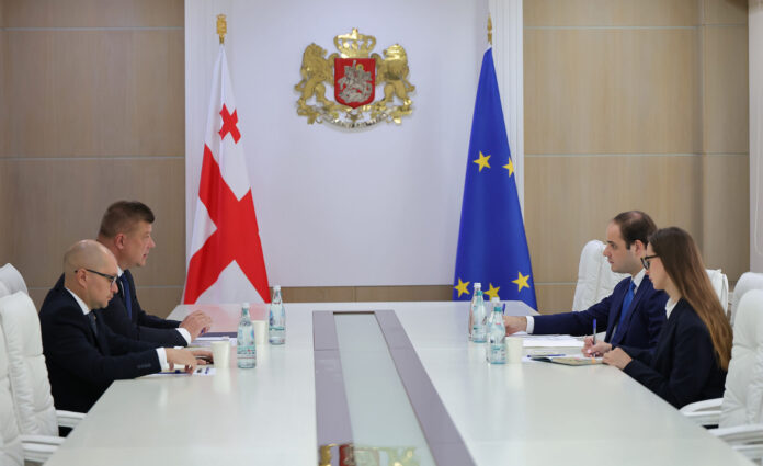 Government Administration Head Levan Zhorzholiani Meets Belarusian Ambassador Nikolai Rogashchuk - Civil Georgia