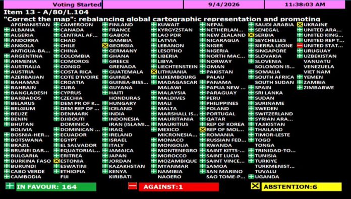 Georgia Abstains in ‘Correct the Map’ UN Vote Aimed at Fairer Depiction of Africa’s Size - Civil Georgia